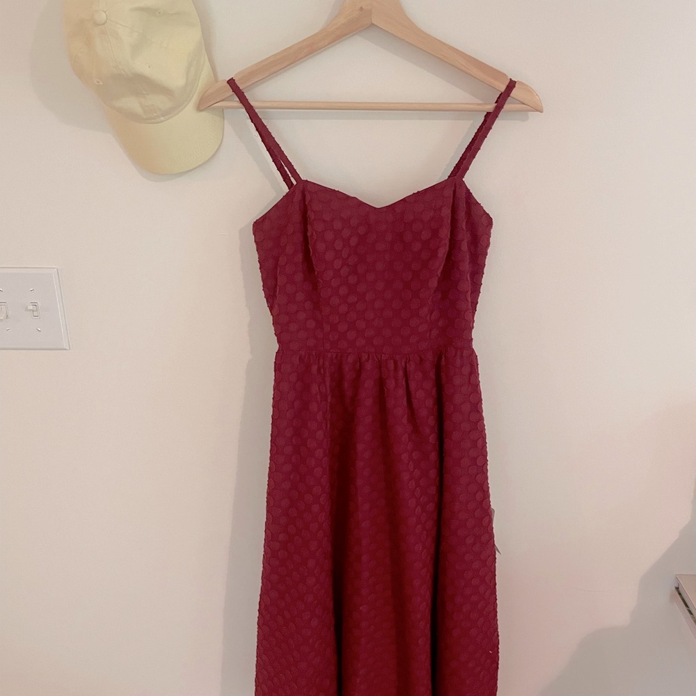 ModCloth red midi dress